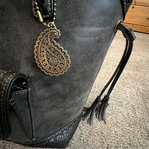 EUC - Bandana by American West Guns & Roses Tote Gray + Black Concealed Carry - Picture 5 of 15